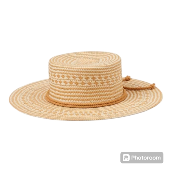 Handmade Women Tape Decor Straw Hat - Picture 3 of 10